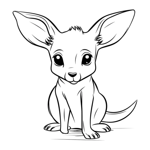 Personaje Mascota Dibujos Animados Canguro Ilustración Vectorial — Vector de stock