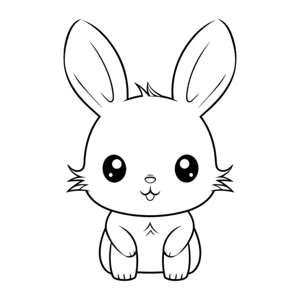 Lindo Conejo Animal Dibujos Animados Vector Ilustración Diseño Gráfico Vector — Vector de stock
