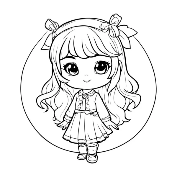 Cute Girls Coloring Pages for kids 17043476 Vector Art at Vecteezy