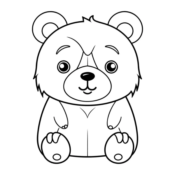儿童彩色书 泰迪熊矢量说明 — 图库矢量图片