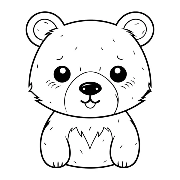 Malbuch Für Kinder Teddybär Vektorillustration lizenzfreie Stockvektoren