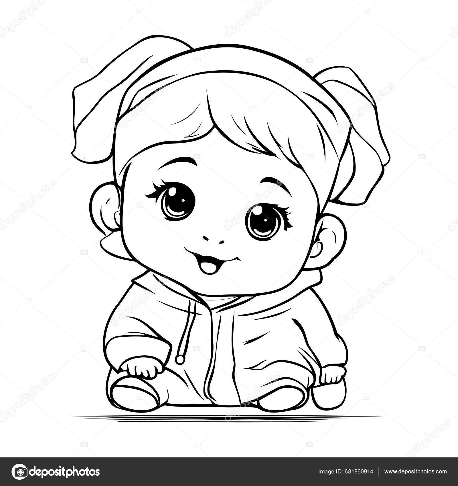Cute baby girl Drawing by Jijo Pappachan - Fine Art America