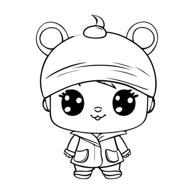 şirin küçük ayı çizgi film vektör çizimi grafik tasarım vektör çizimi grafik tasarımı