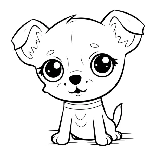 Lindo Dibujo Animado Chihuahua Cachorro Vector Ilustración — Vector de stock