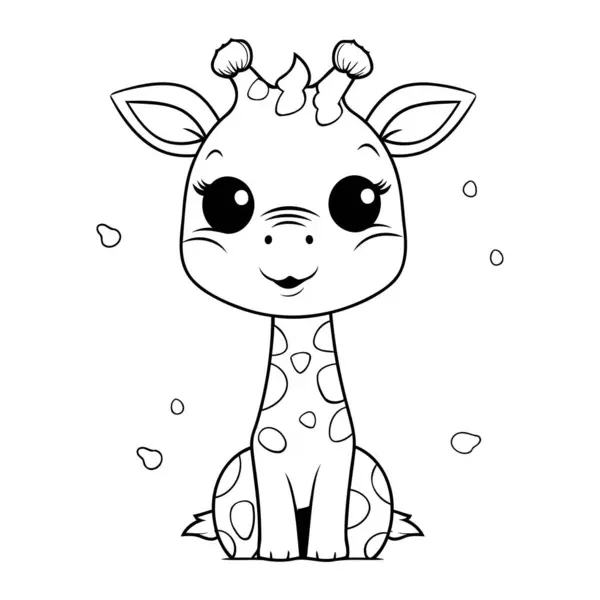 Cute Giraffe Animal Cartoon Vector Illustration Graphic Design Vector Illustration — Stock Vector