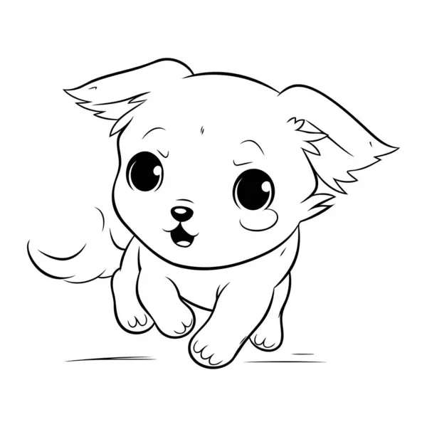 Sød Tegneserie Chihuahua Hvid Baggrund Vektorillustration – Stock-vektor