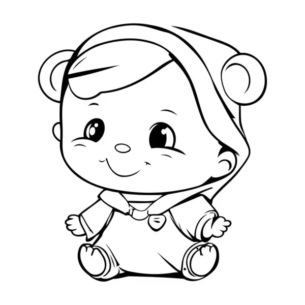 stock vector Cute Baby Boy Character Cartoon Mascot Vector Illustration.