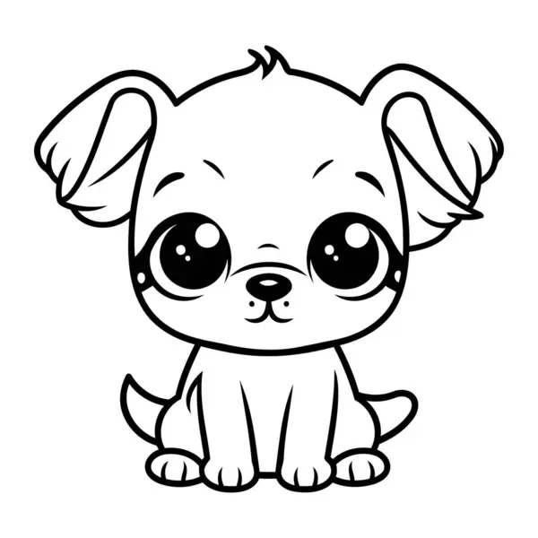 stock vector Cute cartoon dog. Vector illustration for coloring book for children.