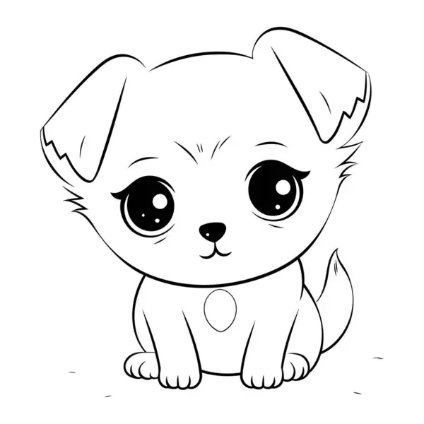 Cute Cartoon Dog Isolated White Background Vector Illustration Royalty Free Stock Illustrations