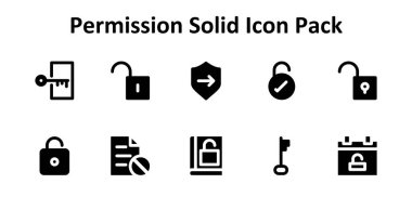 Giriş teması için Solid Fill tarzında 10 profesyonel vektör simgesi. Çok yönlü ve ölçeklenebilir.