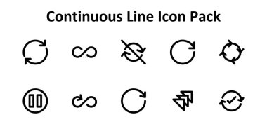 Devamlılık teması için Cesur Taslak tarzında 10 profesyonel vektör simgesi. Çok yönlü ve ölçeklenebilir.