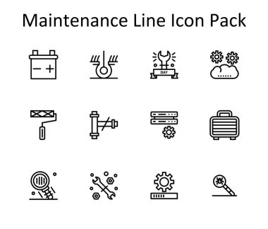Bakım çevresinde 12 satır biçiminde simge indirilebilir vektör paketi indirilebilir. Basit, temiz ve kullanımı kolay..