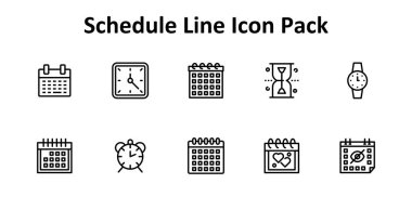 Temiz İnce Çizgi tarzında dizayn edilmiş 10 vektör simgesi. Programdan esinlenilmiştir, UI / UX tasarımı için mükemmeldir.