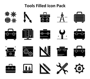 Araç temasına dayanan Solid Dolu stilde 20 simge koleksiyonu. Dijital ve yaratıcı kullanım için ideal.