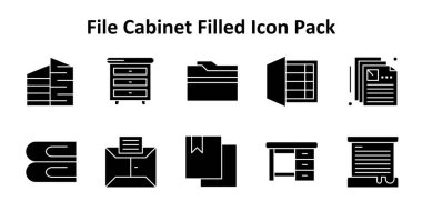 Bu simge paketi Dosya Kabinesini tutarlı bir şekilde temsil eden 10 vektör simgesini içerir.