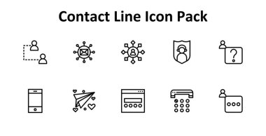 Temiz İnce Çizgi tarzında dizayn edilmiş 10 vektör simgesi. Kişiden ilham alınmıştır, UI / UX tasarımı için mükemmeldir.