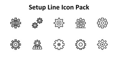 Kurulum etrafında 10 simge içeren modern simge paketi, İnce Çizgi biçiminde oluşturuldu. Arayüzler ve dijital ürünler için tasarlandı.
