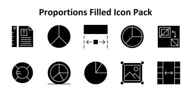 Bu simge seti Orantıları temsil eden 10 Solid Doldurulmuş biçim simgesini içerir. Cep telefonu, web ya da uygulama UI için harika.