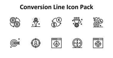 Dönüştürme teması için İnce Çizgi biçiminde 10 profesyonel vektör simgesi. Çok yönlü ve ölçeklenebilir.