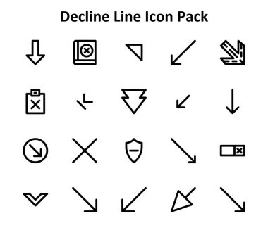 Düşürme teması için Taslak biçimli 20 profesyonel vektör simgesi. Çok yönlü ve ölçeklenebilir.