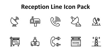 Resepsiyona odaklı 10 adet İnce Çizgi tarzı ikon koleksiyonu. Yaratıcı, teknolojik veya iş projeleri için ideal.