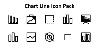 Çizelge teması için Bold Outline tarzında 10 profesyonel vektör simgesi. Çok yönlü ve ölçeklenebilir.