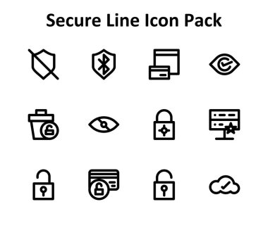 Bu simge paketi tutarlı bir tasarım biçiminde Güvenliği temsil eden 12 vektör simgesini içerir.