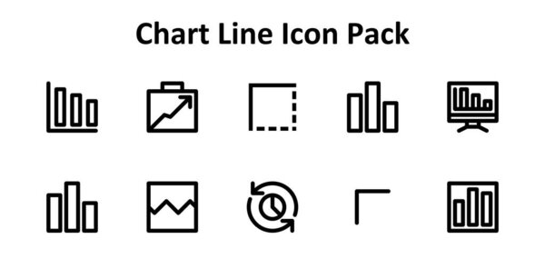 10 профессиональных векторных значков в стиле Bold Outline для темы Chart. Универсальный и масштабируемый.