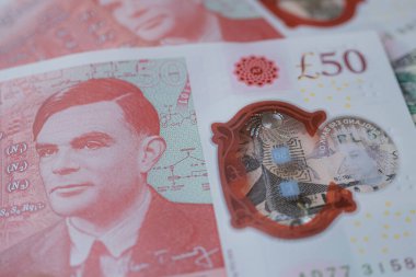 Alan Turing50 İngiliz sterlini. seçkin matematikçi.