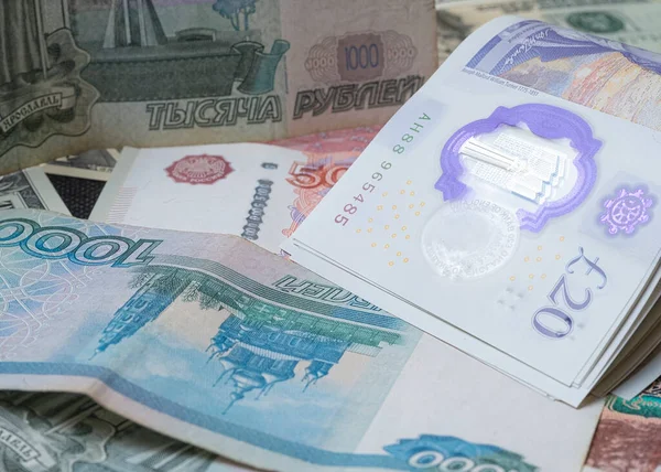Rus Rublesi Ngiliz Parası — Stok fotoğraf
