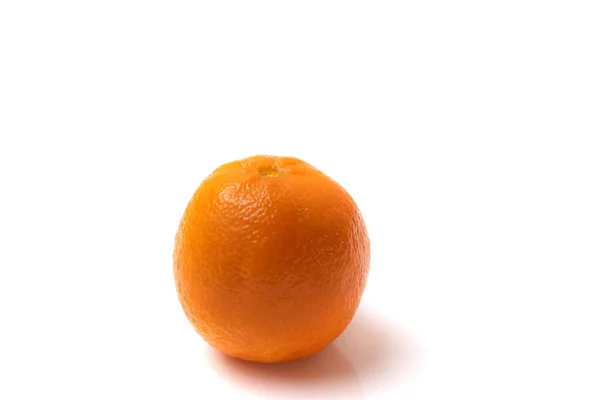 Mogen Tangerine Vit Bakgrund — Stockfoto