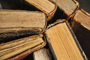 Eski kitaplar, eski el yazmalarının koleksiyonu.,