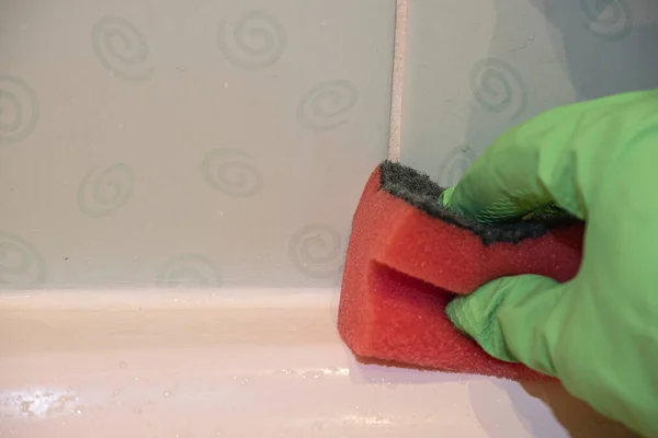 Cleaning services Professional cleaning of stoves with a sponge