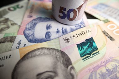 Mikhail Hruşevsky, Ukraynalı politikacı ve Ukrayna tarihçi portresi 50 Hryvnia banknotları farklı Ukrayna kağıt para geçmişi. Finans kavramı kaydediliyor