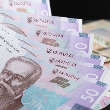 Mikhail Hruşevsky, Ukraynalı politikacı ve Ukrayna tarihçi portresi 50 Hryvnia banknotları farklı Ukrayna kağıt para geçmişi. Finans kavramı kaydediliyor