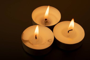Close-up of burning candlesLots of burning candles on the table. Day of Remembrance