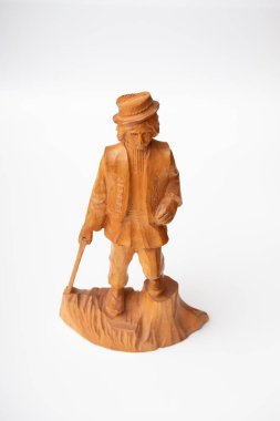 Transcarpathian national figurine Hutsul with trembito