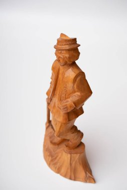 Transcarpathian national figurine Hutsul with trembito