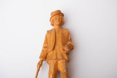 Transcarpathian national figurine Hutsul with trembito