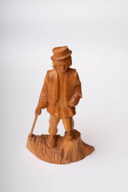 Transcarpathian national figurine Hutsul with trembito