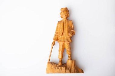 Transcarpathian national figurine Hutsul with trembito