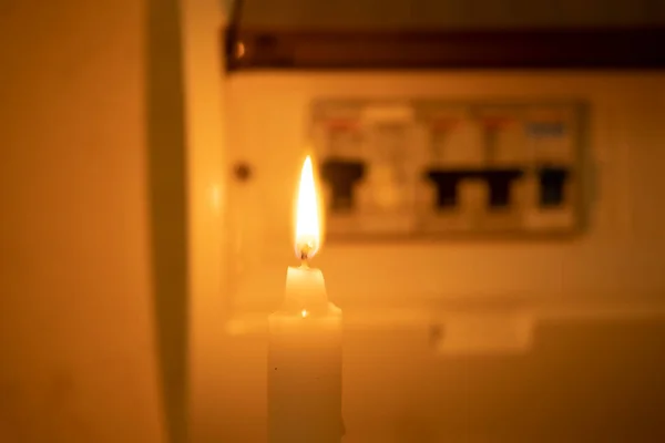 Свечи Электрические Выключатели Отключение Электричества Отключение Электроэнергии — стоковое фото