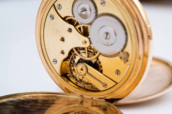Der Prozess Der Reparatur Einer Mechanischen Uhr Uhrwerk Sehr Geringe — Stockfoto