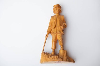 Transcarpathian national figurine Hutsul with trembito