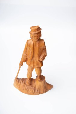 Transcarpathian national figurine Hutsul with trembito
