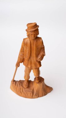 Transcarpathian national figurine Hutsul with trembito