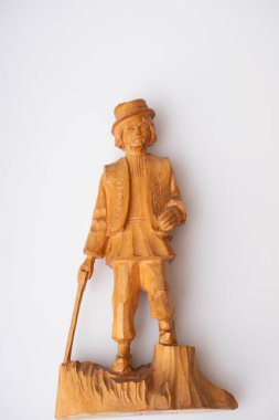 Transcarpathian national figurine Hutsul with trembito