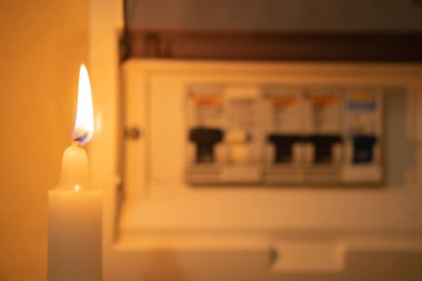Mum ve elektrik düğmeleri, elektrik kesintisi, elektrik kesintisi.