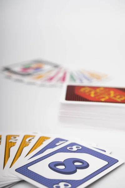 Lviv Ukraine 2023New Uno Card Game Cards White Background Fun — Stock Photo, Image