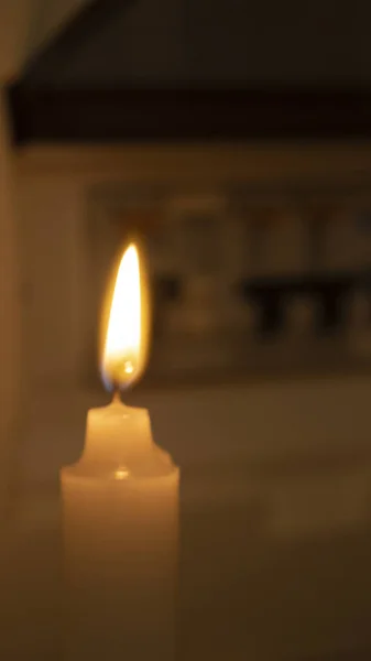 Kerze Und Schalter Stromabschaltung Stromausfall — Stockfoto